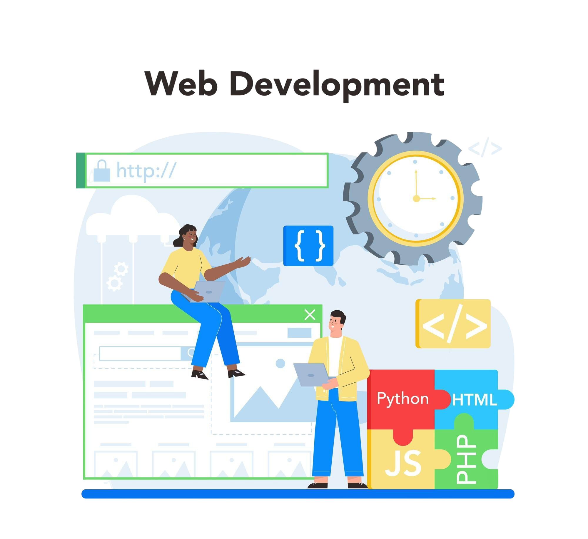 web-development-concept-website-optimization-web-page-interface-design-coding-testing-site-internet-modern-technology-idea-isolated-flat-vector-illustration
